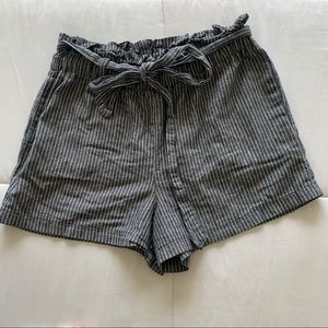 Striped High-Waisted Shorts